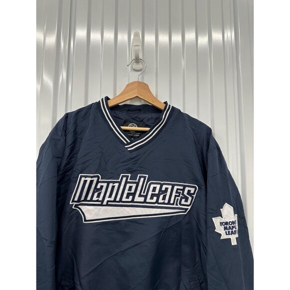 Vintage Toronto Maple Leafs Embroidered Pullover Windbreaker Size XL - Picture 3 of 6
